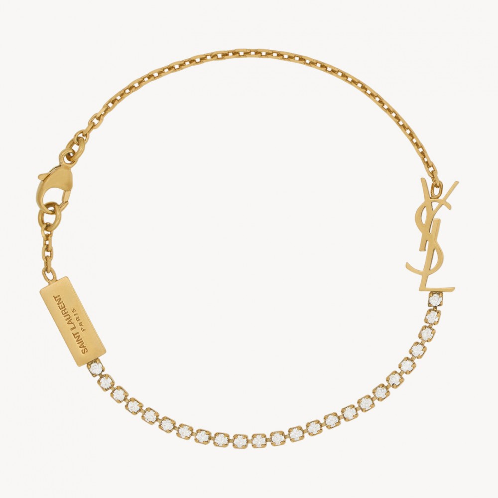 AA Y Bracelet  with Diamond,18k Gold Yellow Plated