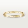 AA Love bangle with 10 diamonds: V-gold（Valueble gold）with 18k Gold Yellow Plated