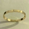 AA Love bangle with 10 diamonds: V-gold（Valueble gold）with 18k Gold Yellow Plated