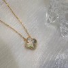 High-Quality Stamped Clover Necklace (Gold Color)