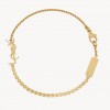 AA Y Bracelet  with Diamond,18k Gold Yellow Plated