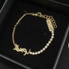 AA Y Bracelet  with Diamond,18k Gold Yellow Plated