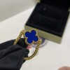 AA Clover Reversible Ring  Blue & Gold with 18k Gold Yellow Plated